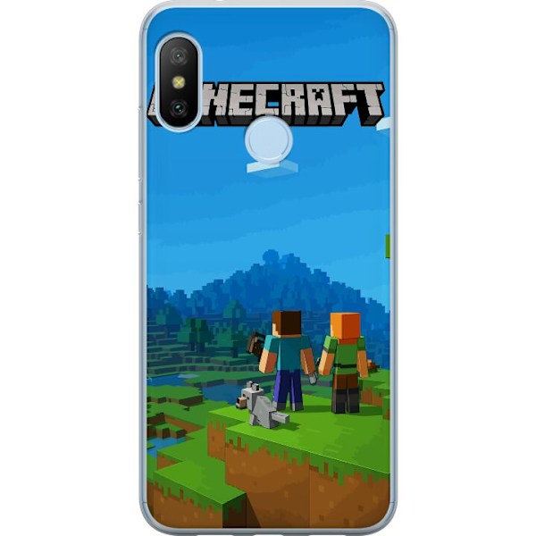Xiaomi Mi A2 Lite Läpinäkyvä kuori Minecraft Key Art