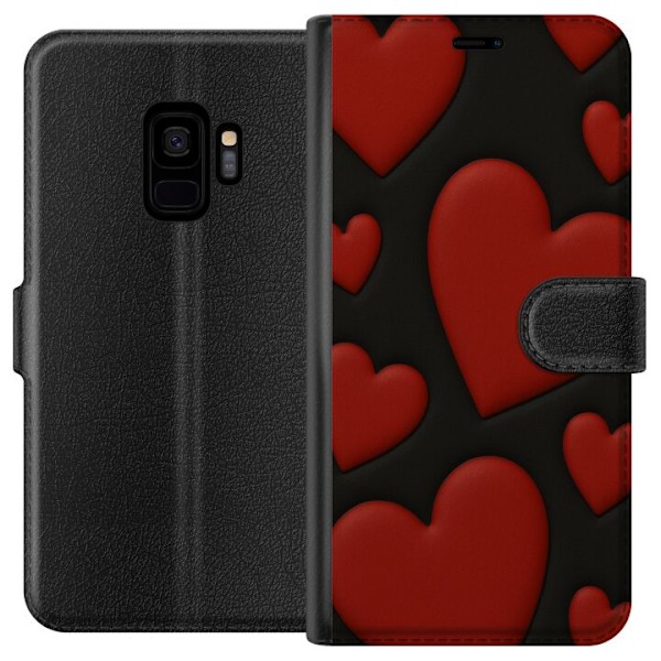 Samsung Galaxy S9 Plånboksfodral Red Velvet Hearts
