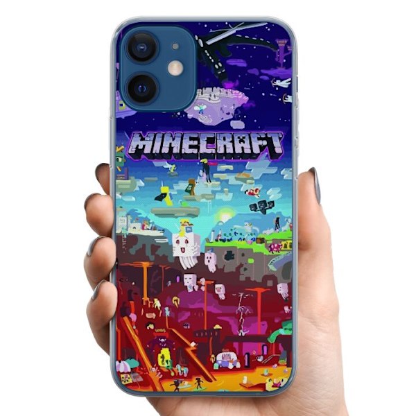 Apple iPhone 12 mini TPU Mobilcover MineCraft