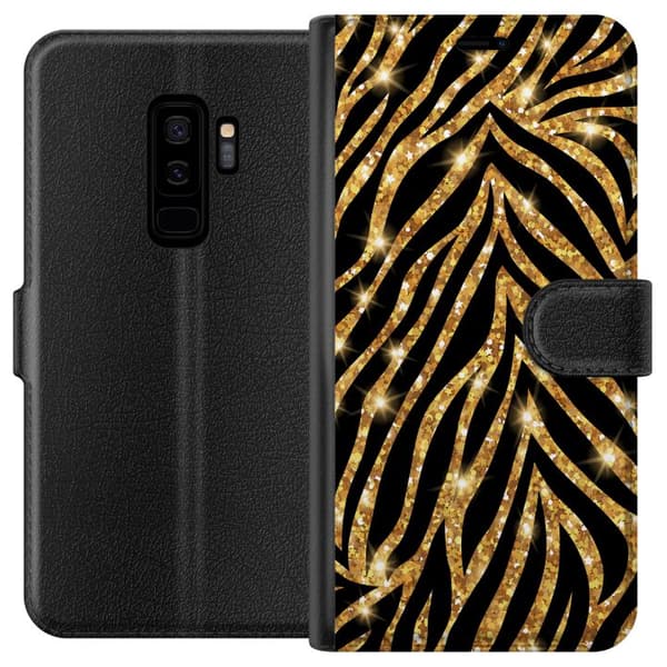 Kompatibelt Lommeboketui til Samsung Galaxy S9+ Gull & Glitter