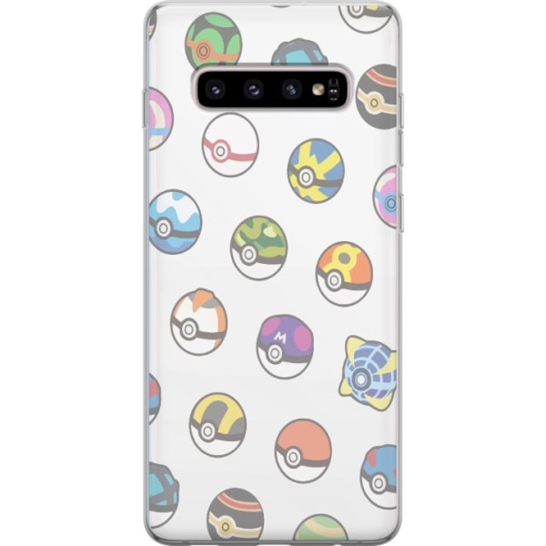 Samsung Galaxy S10+ Läpinäkyvä kuori Pokemon