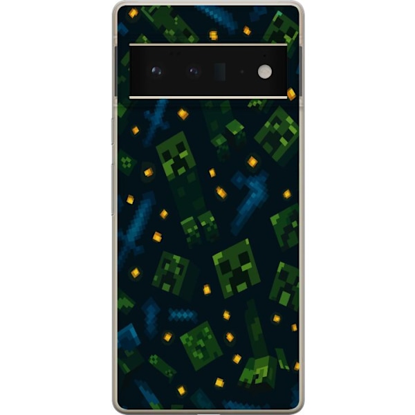 Google Pixel 6 Pro Läpinäkyvä kuori Minecraft Dungeons Mob
