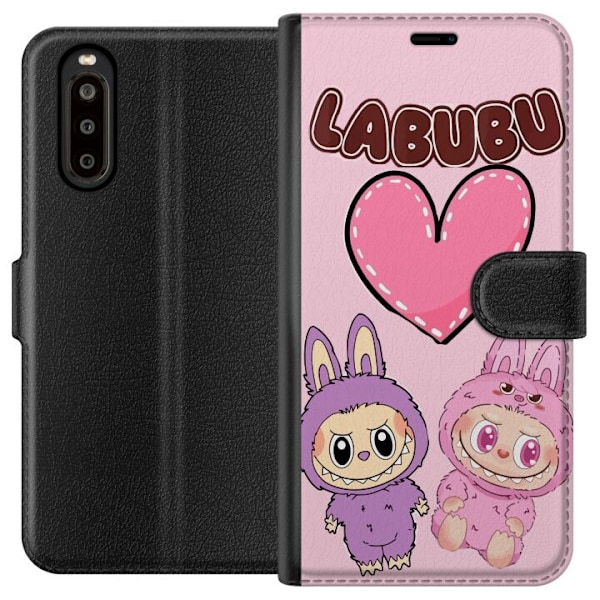 Sony Xperia 10 II Tegnebogsetui Labubu Pink Monster