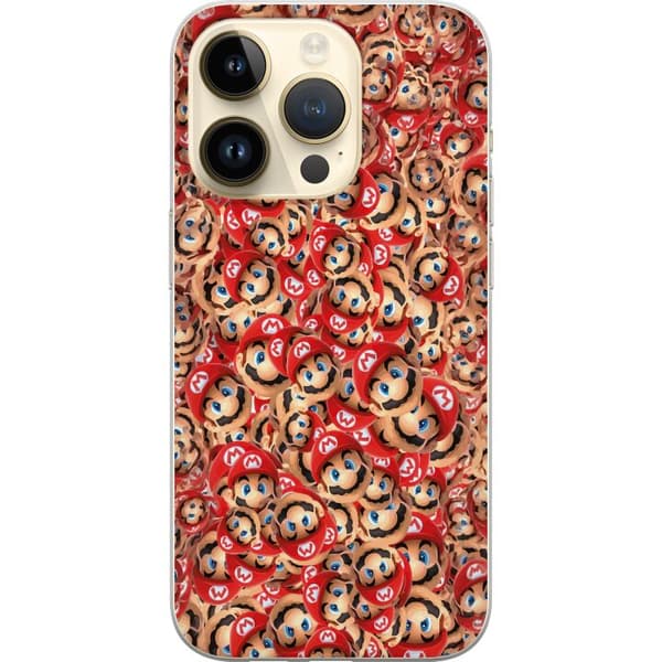 Kompatibelt Mobildeksel til Apple iPhone 14 Pro Super Mario mönster rød
