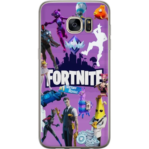 Samsung Galaxy S7 edge Gjennomsiktig deksel Fortnite