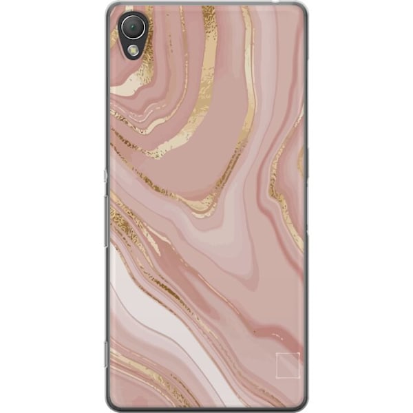 Sony Xperia Z3 Genomskinligt Skal Marmor Rosa