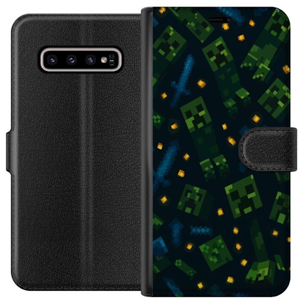 Samsung Galaxy S10+ Plånboksfodral Minecraft Dungeons Mob