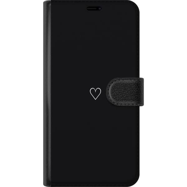 Kompatibelt Lommeboketui til Apple iPhone 12 mini Hjerte Svart