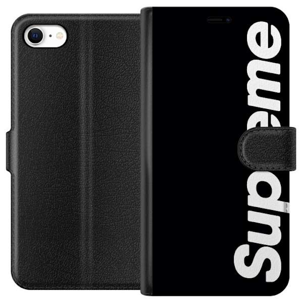 Apple iPhone 6s Tegnebogsetui Supreme Sort Hvid Streetwear Design Klassisk Modeikon Trend Urban Stil Grafiskt Motiv Populær