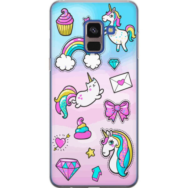 Samsung Galaxy A8 (2018) Läpinäkyvä kuori Unicorn