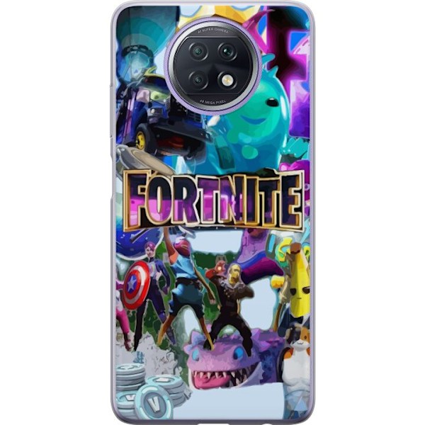 Xiaomi Redmi Note 9T Läpinäkyvä kuori Fortnite