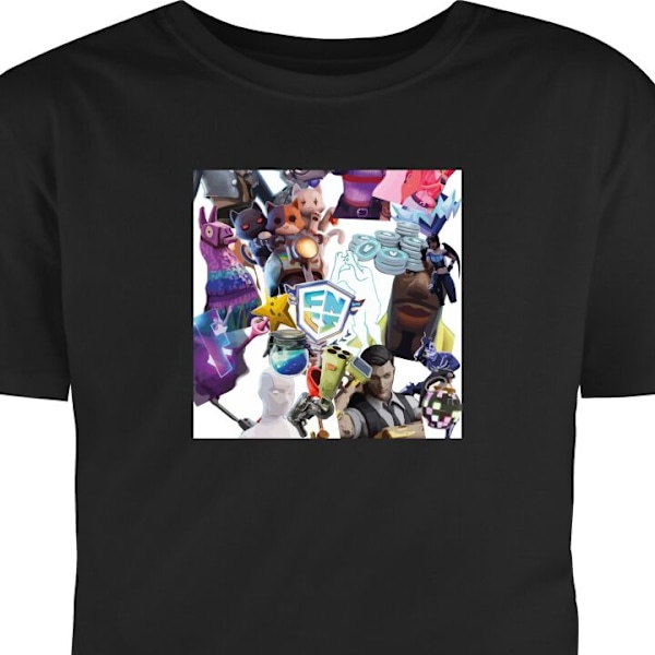 T-shirt til Voksen | Klassisk Voksen T-shirt Fortnite sort M