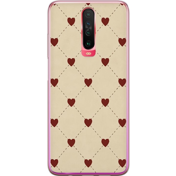 Xiaomi Redmi K30 Genomskinligt Skal Heart Grid