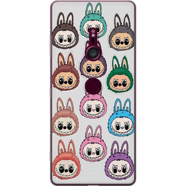Sony Xperia XZ3 Genomskinligt Skal Labubu Macaron Monster –