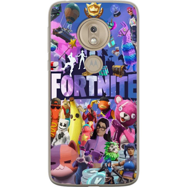 Motorola Moto G7 Play Gennemsigtig cover Fortnite Karakterer Spilmotiver Ikon Gaming Design Populær Kamp Royale Børne Spilkarakterer Motiv