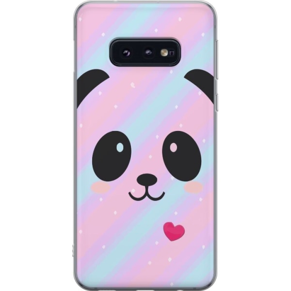 Samsung Galaxy S10e Gennemsigtig cover Regnbue Panda