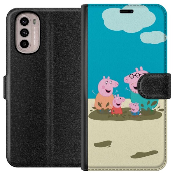 Motorola Moto G41 Tegnebogsetui Greta Gris Familie Georg Mudde