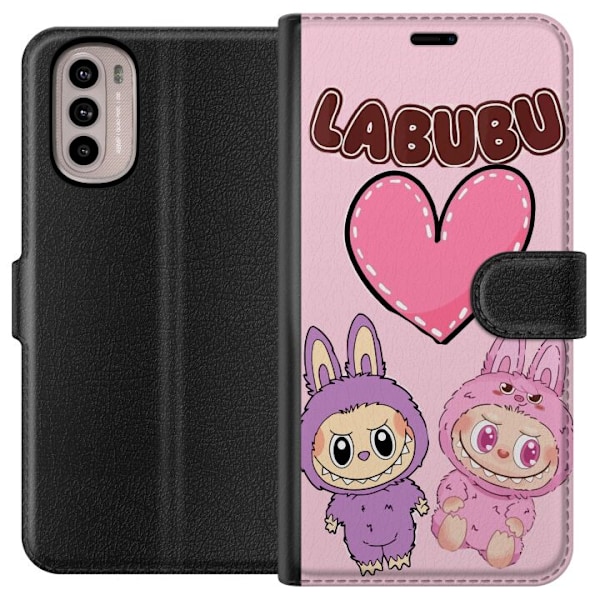 Motorola Moto G41 Plånboksfodral Labubu Pink Monster