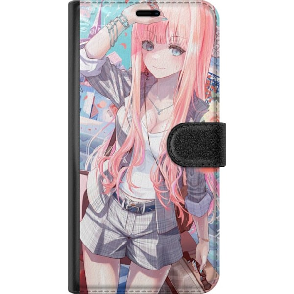 Samsung Galaxy A22 5G Lompakkokotelo Anime tyttö söpö