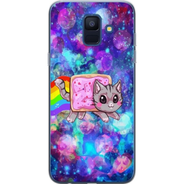 Samsung Galaxy A6 (2018) Gennemsigtig cover Flyvende kat