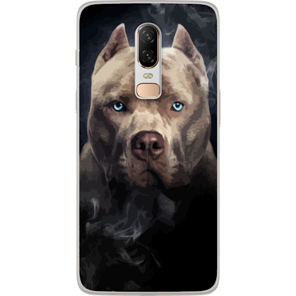 OnePlus 6 Läpinäkyvä kuori Pitbull