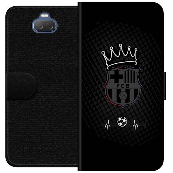 Sony Xperia 10 Lompakkokotelo FC Barcelona Emblem Jalkapalloaihe Sininen Punainen Seuramerkki Katalonia La Liga Fanit Suosittu Ikoninen