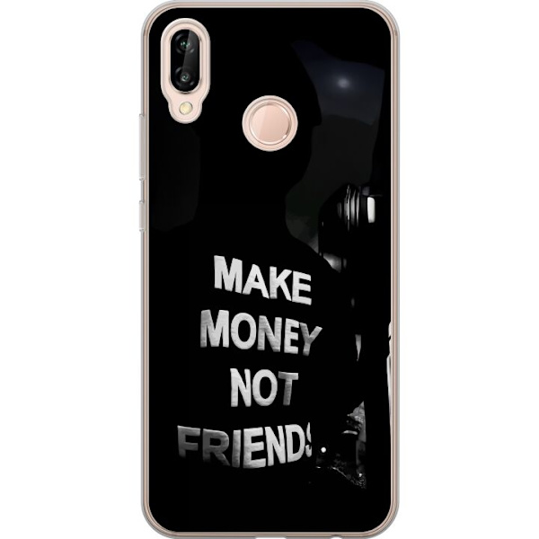 Huawei P20 lite Genomskinligt Skal Make Money Not Friends Citat Streetwear Textmotiv Trend Pengar Livsstil Grafiskt Motiv Urban Fashion