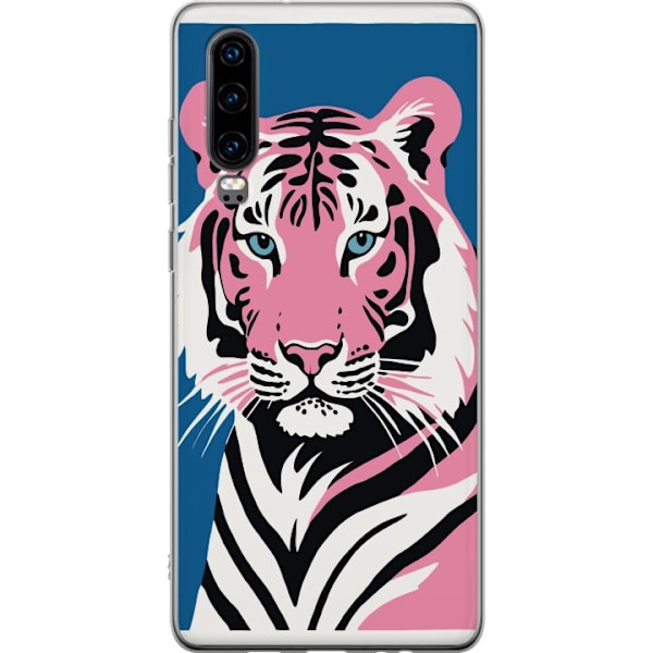 Huawei P30 Genomskinligt Skal Thoughtful Tiger