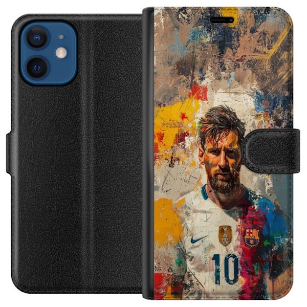 Apple iPhone 12  Lommeboketui Messi Art