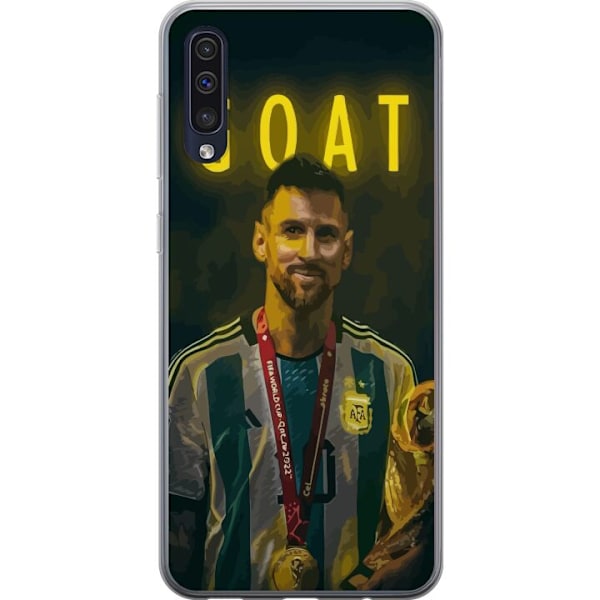 Samsung Galaxy A50 Läpinäkyvä kuori Vuohi Messi