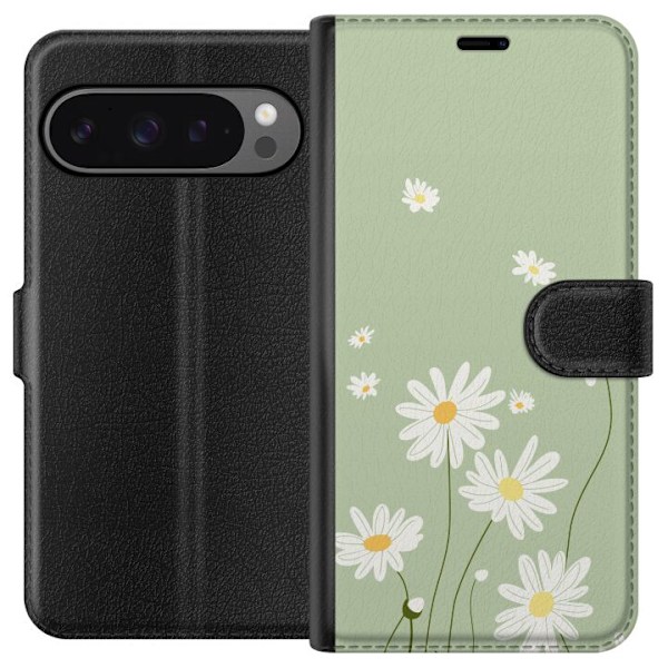 Google Pixel 9 Pro XL Plånboksfodral Prästkragar – blommig