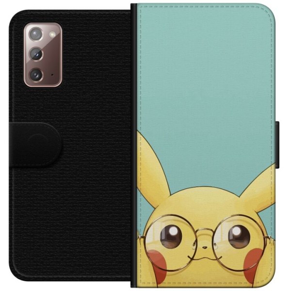 Samsung Galaxy Note20 Lompakkokotelo Pikachu lasit