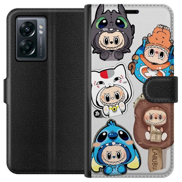 OnePlus Nord N300 Plånboksfodral Labubu figursamling – Pop