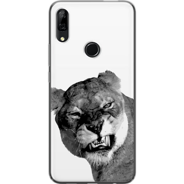 Huawei P Smart Z Genomskinligt Skal Lejon Konst Artistiskt Djurmotiv Afrikanskt Stil Djungel Känsla Grafiskt Motiv Hemdekor Djurtema