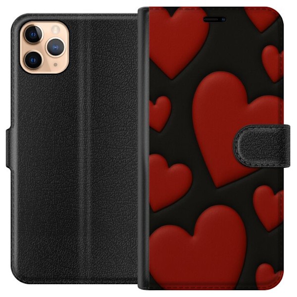Apple iPhone 11 Pro Max Plånboksfodral Red Velvet Hearts