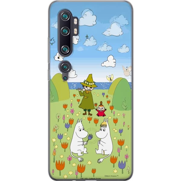 Kompatibelt Mobildeksel til Xiaomi Mi Note 10 Pro Mumin i blomsteräng grønn