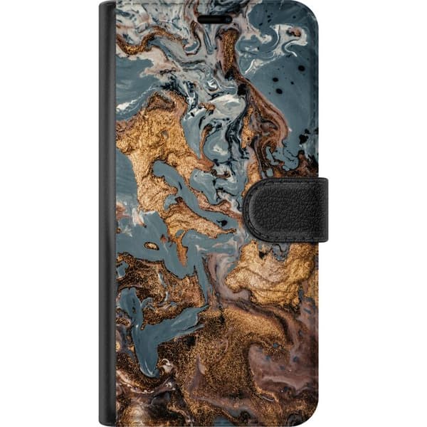 Kompatibelt Plånboksfodral till Samsung Galaxy S10+ Grå marmormix grå