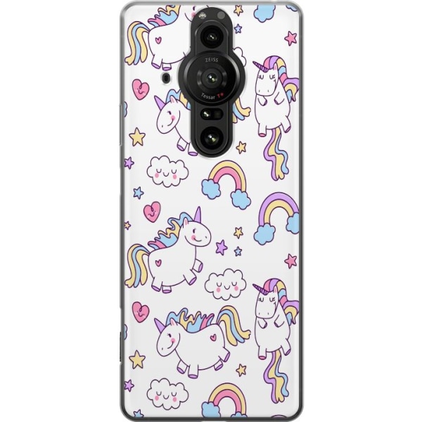 Sony Xperia Pro-I Gennemsigtig cover Unicorn Mønster