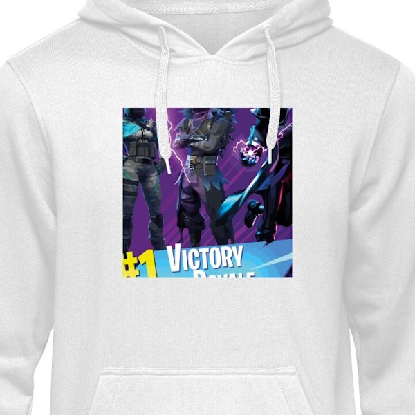 Barn-Hoodie | Mjuk Huvtröja för Barn Fortnite vit 9-11 År