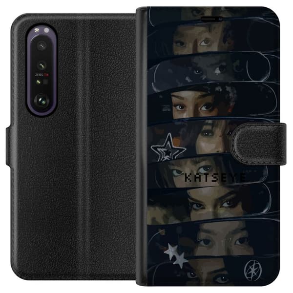 Kompatibel Tegnebogsetui til Sony Xperia 1 III KATSEYE sort
