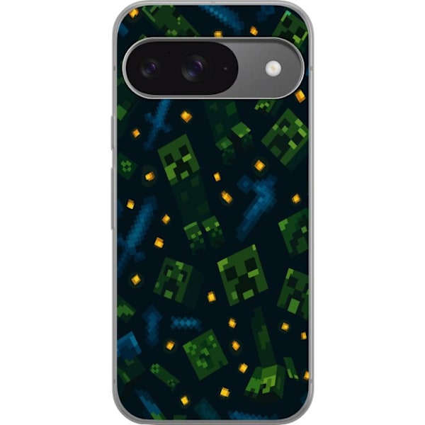 Google Pixel 9 Läpinäkyvä kuori Minecraft Dungeons Mob