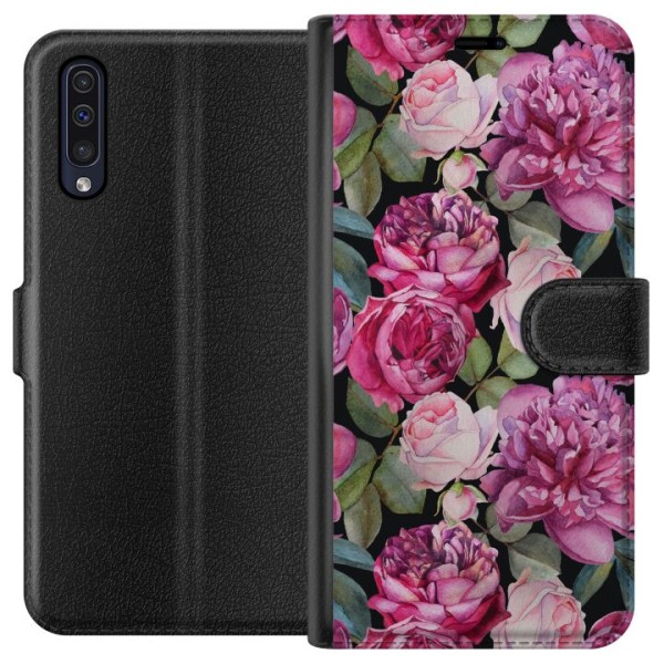 Samsung Galaxy A50 Plånboksfodral Blommor