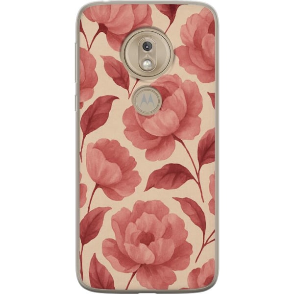 Motorola Moto G7 Play Gennemsigtig cover Roseblomst