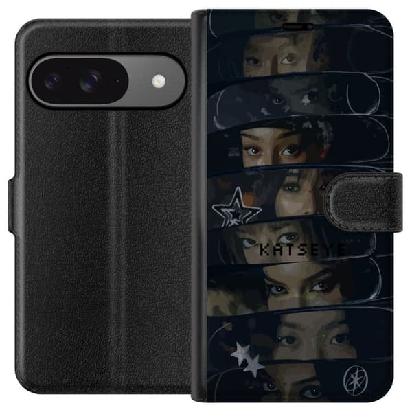 Yhteensopiva Lompakkokotelo Google Pixel 9 KATSEYE musta
