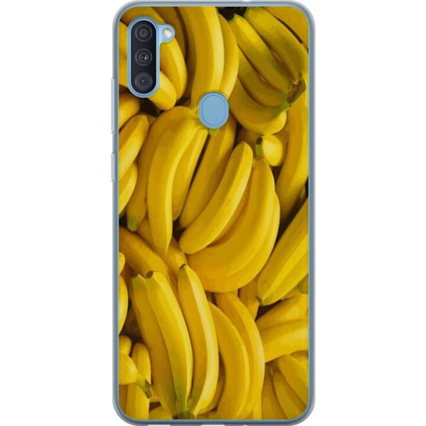 Samsung Galaxy A11 Genomskinligt Skal Banana Pattern – lekfu