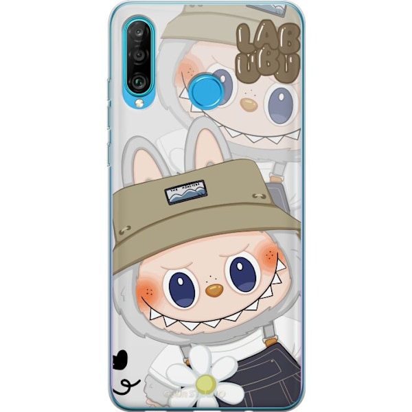 Huawei P30 lite Läpinäkyvä kuori Labubu Minimal Mood - Yksinkertainen ja tyylikäs hirviösuunnittelu