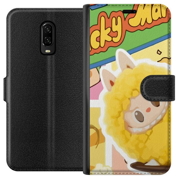 OnePlus 6T Lompakkokotelo Labubu Wacky Mart Pop Mart -sarjan keräilyfiguuri Söpö Muotoilu Suosittu Teemalelu Sarja Luova Taidelelu