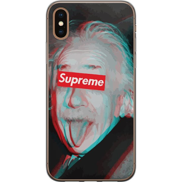 Apple iPhone XS Läpinäkyvä kuori Supreme Albert Einstein 3D Motiivi Katumuoti Suunnittelu Suosittu Tiede Ikoni Kaupunkitaide