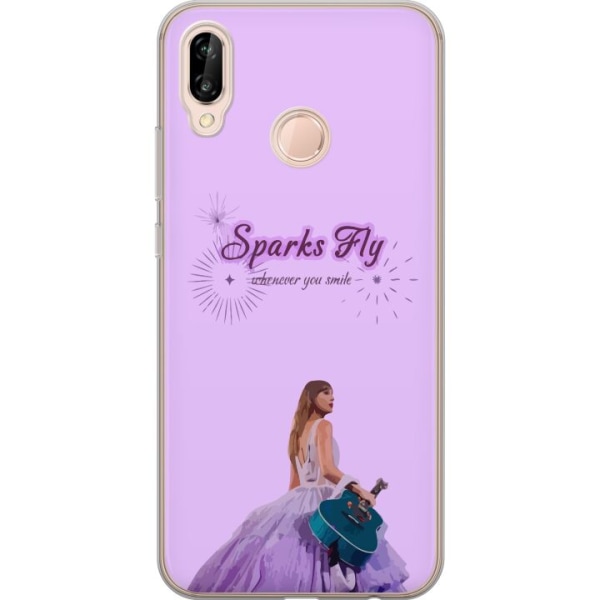 Huawei P20 lite Genomskinligt Skal Taylor Swift - Sparks Fly