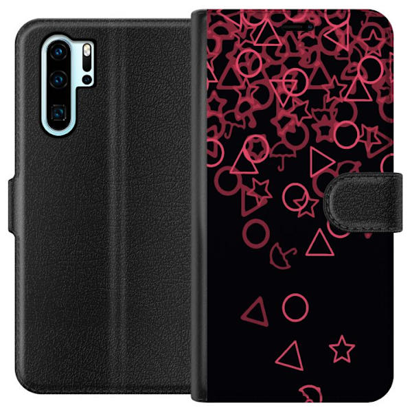 Huawei P30 Pro Tegnebogsetui Squid Game Ikoner Serie Design Populært TV Spil Ikoner Grafisk Motiv Asiatisk Trend Dramaserie